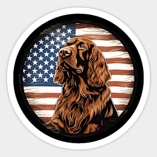 Sussex Spaniel 4th of July Sticker